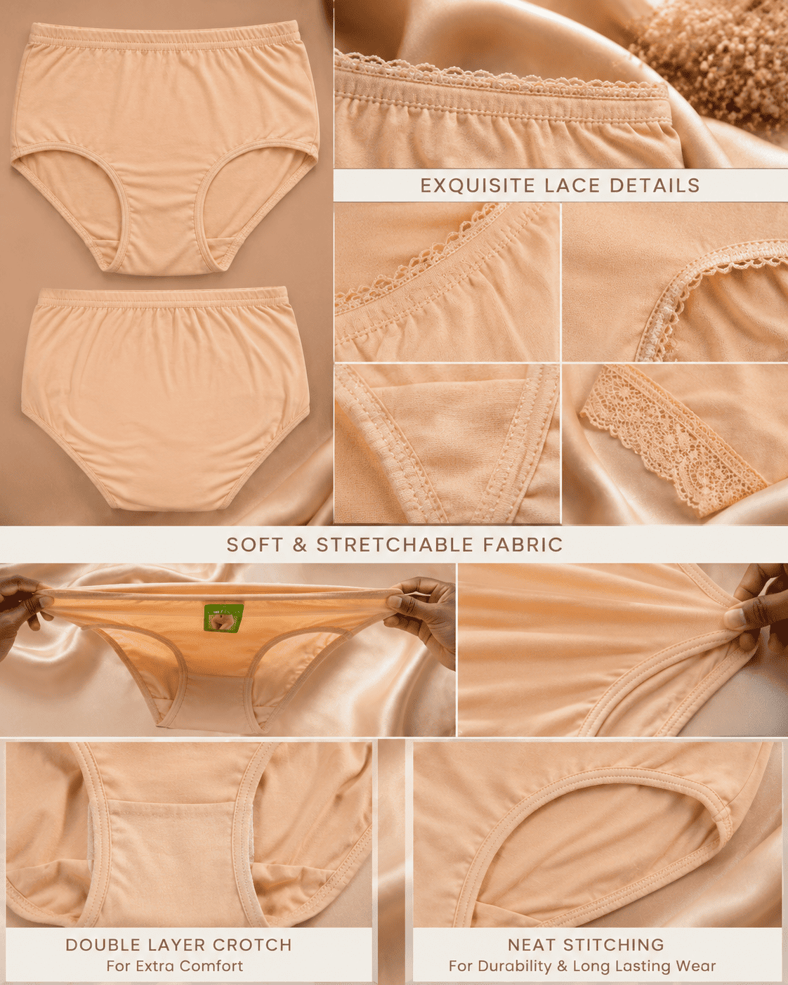 Women’s Cotton Panty | Soft Stretchable Skin Brief – Velvi Wear
