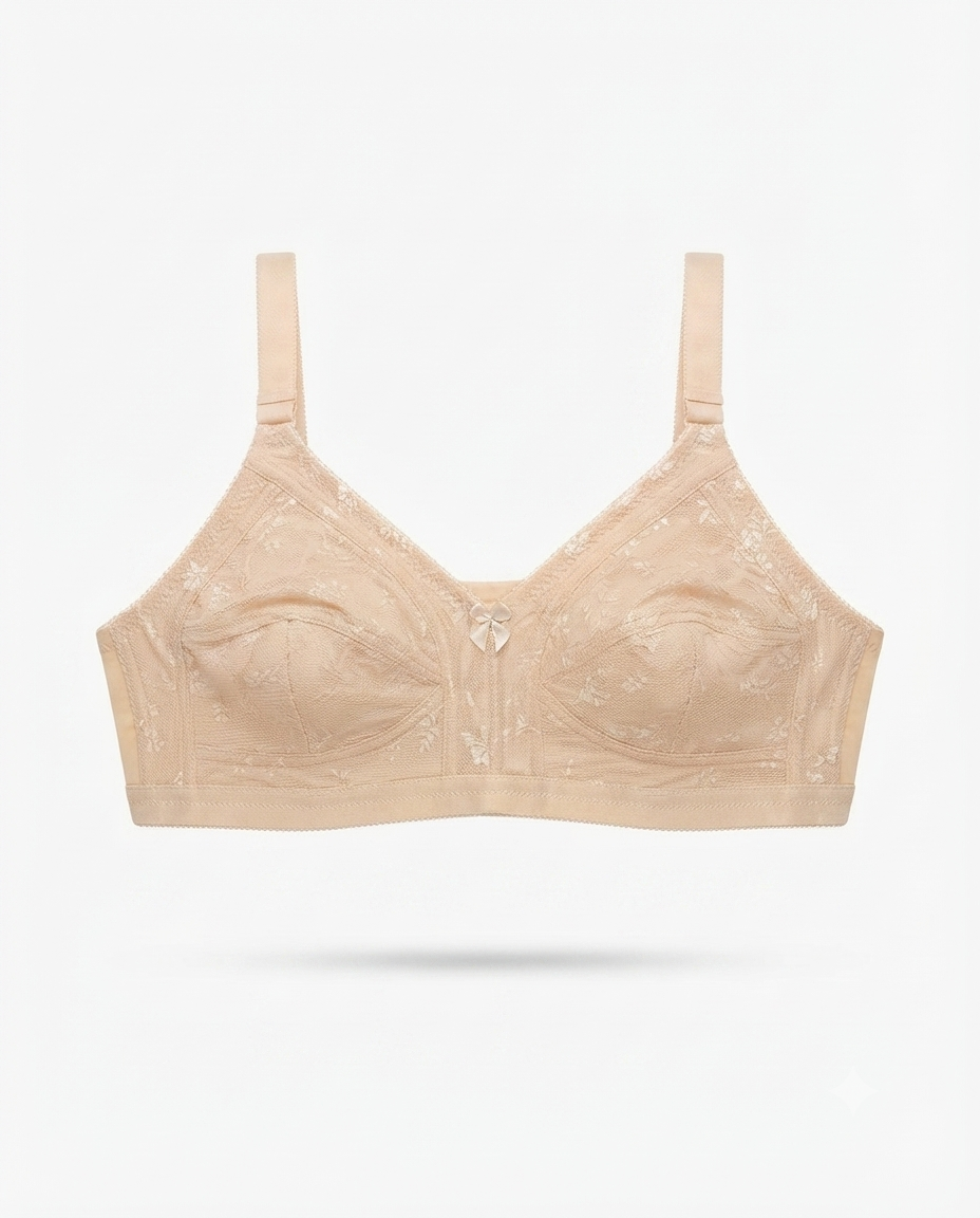 Women’s Full Coverage Lace Bra | Cotton Comfortable Everyday Bra
