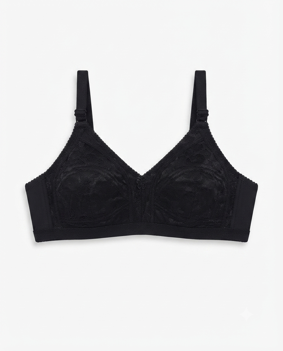 Women’s Full Coverage Lace Bra | Cotton Comfortable Everyday Bra