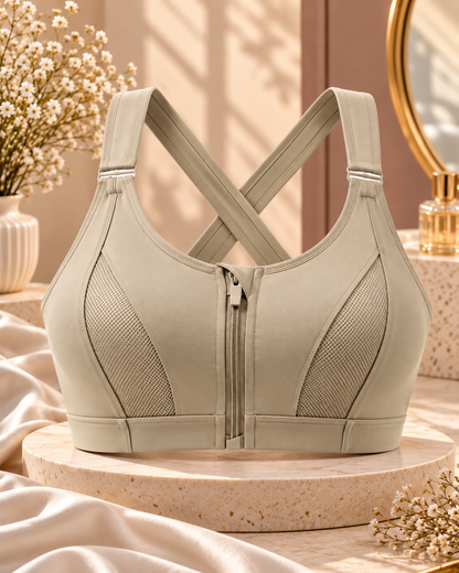 Front Zip Sports Bra