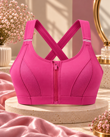 Front Zip Sports Bra