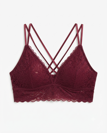 Velvi Wears Premium Lace Bralette | Soft Wireless Bra for Women
