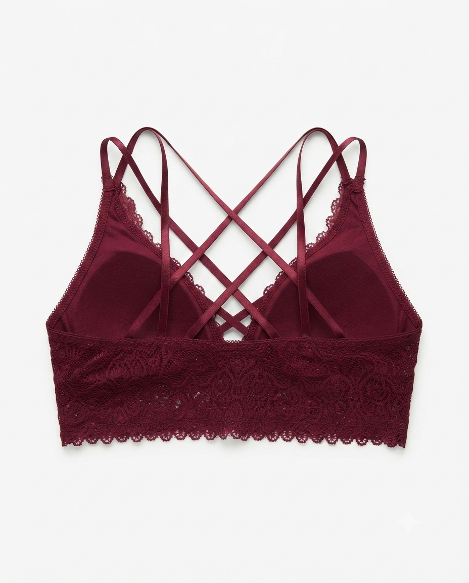 Velvi Wears Premium Lace Bralette | Soft Wireless Bra for Women