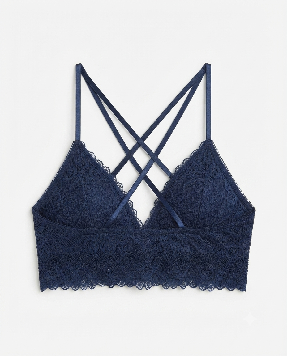 Velvi Wears Premium Lace Bralette | Soft Wireless Bra for Women