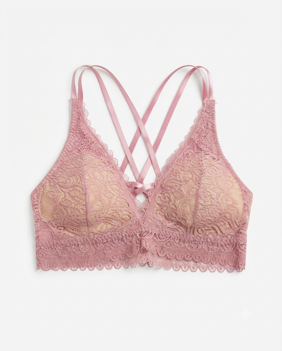 Velvi Wears Premium Lace Bralette | Soft Wireless Bra for Women