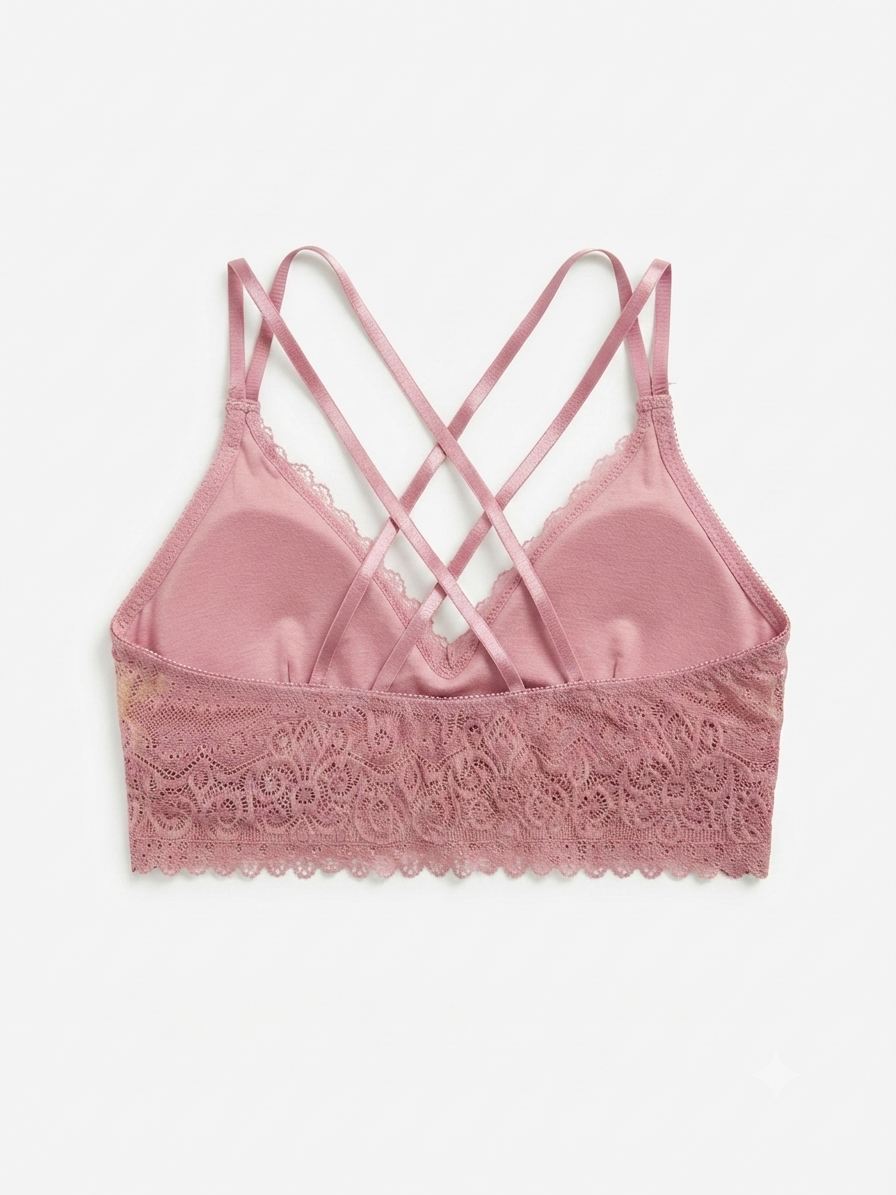 Velvi Wears Premium Lace Bralette | Soft Wireless Bra for Women