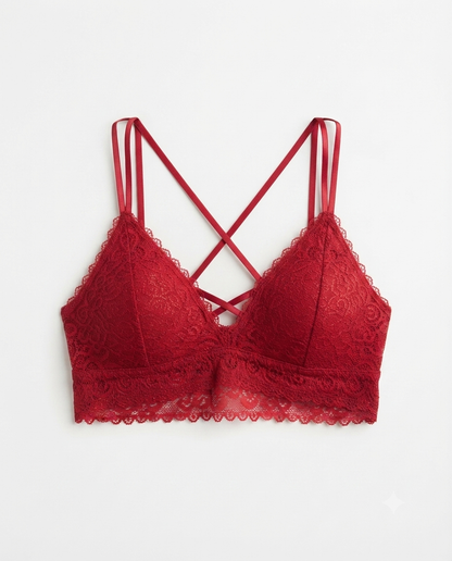 Velvi Wears Premium Lace Bralette | Soft Wireless Bra for Women