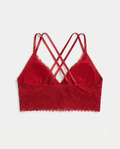 Velvi Wears Premium Lace Bralette | Soft Wireless Bra for Women