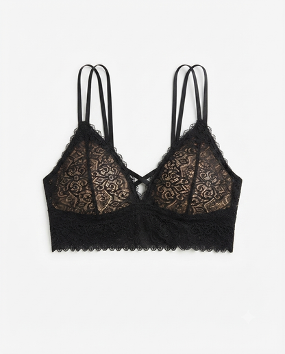 Velvi Wears Premium Lace Bralette | Soft Wireless Bra for Women