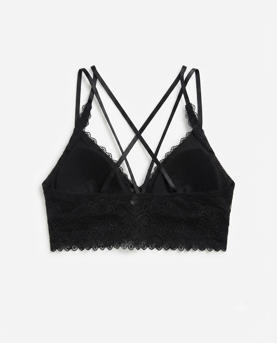Velvi Wears Premium Lace Bralette | Soft Wireless Bra for Women