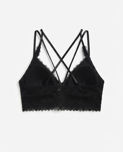 Velvi Wears Premium Lace Bralette | Soft Wireless Bra for Women