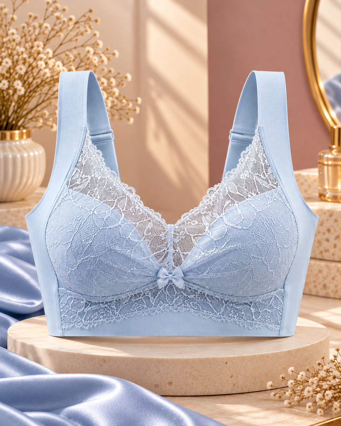 Ivory Cream Lace Longline Bra