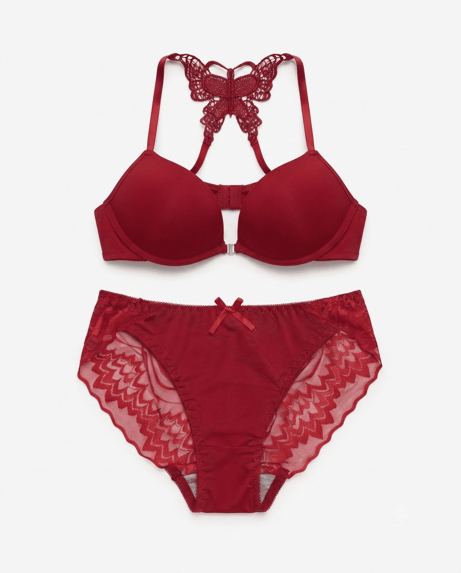 Butterfly Lace Lingerie Set | Velvi Wears