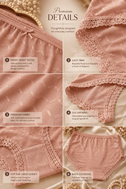 Women’s Lace & Mesh Briefs | Comfortable Everyday Underwear