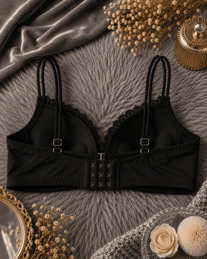 Lace Padded Bra | Double Strap & Soft Support-Velvi Wears