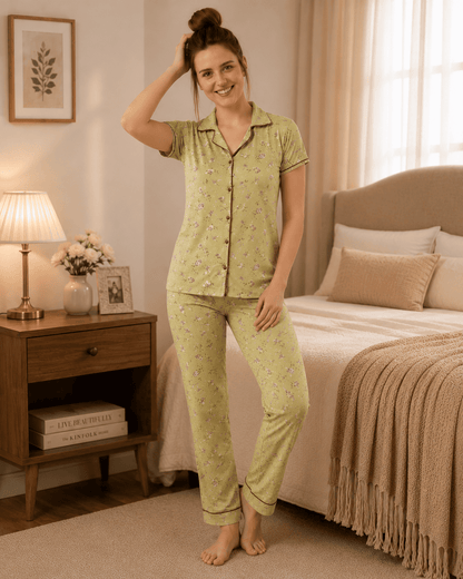 Floral 2-Piece Night Suit | Velvi Wears