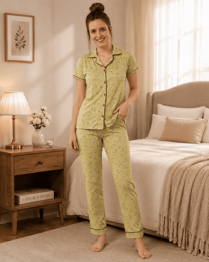 Floral 2-Piece Night Suit | Velvi Wears